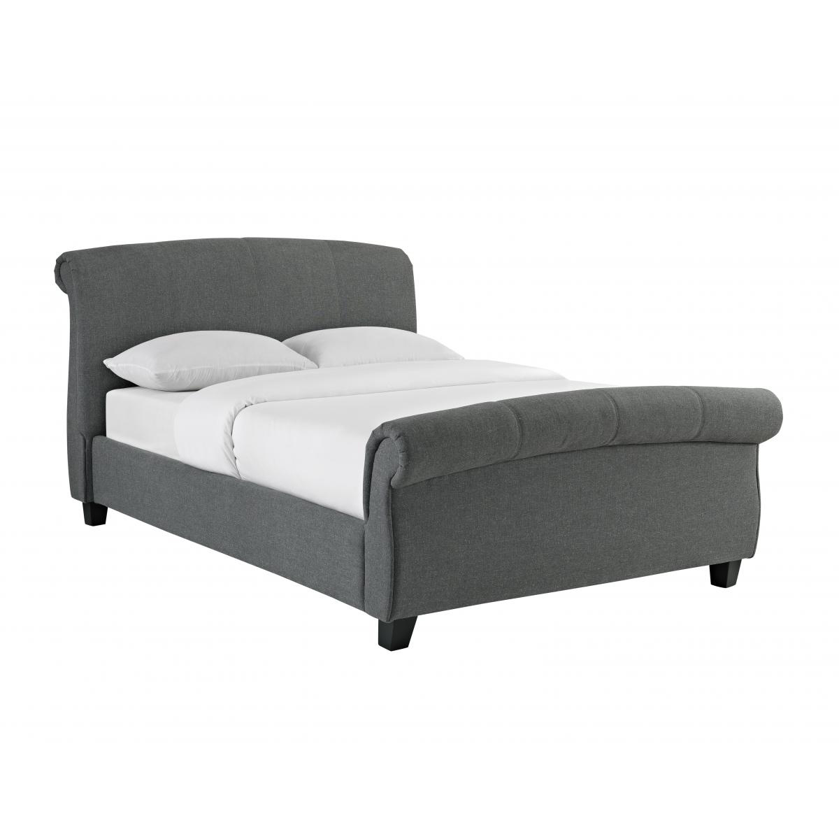 Arabella Linen Fabric Bed Grey - Image 2