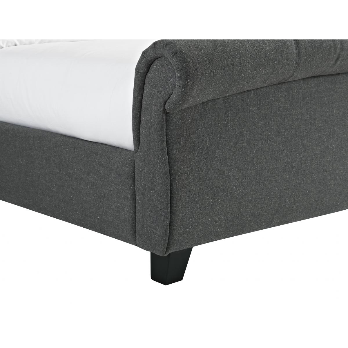 Arabella Linen Fabric Bed Grey - Image 4