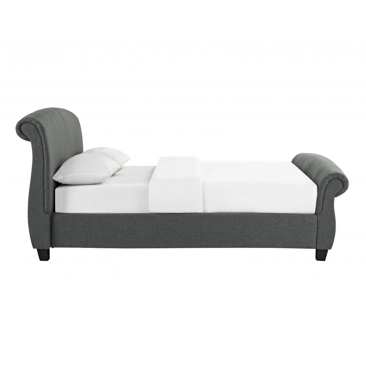 Arabella Linen Fabric Bed Grey - Image 6
