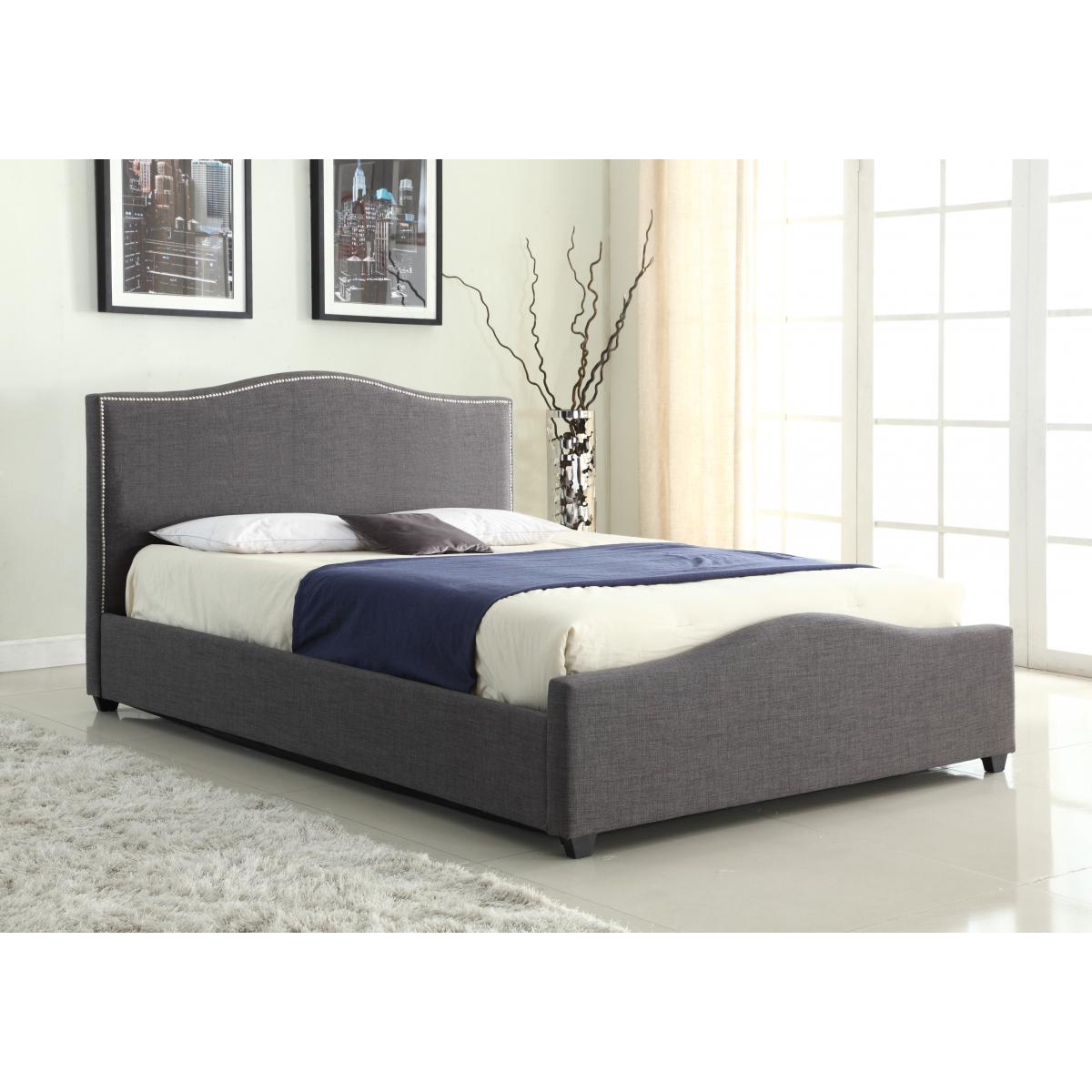 Elle Storage Linen Bed Grey - Image 4