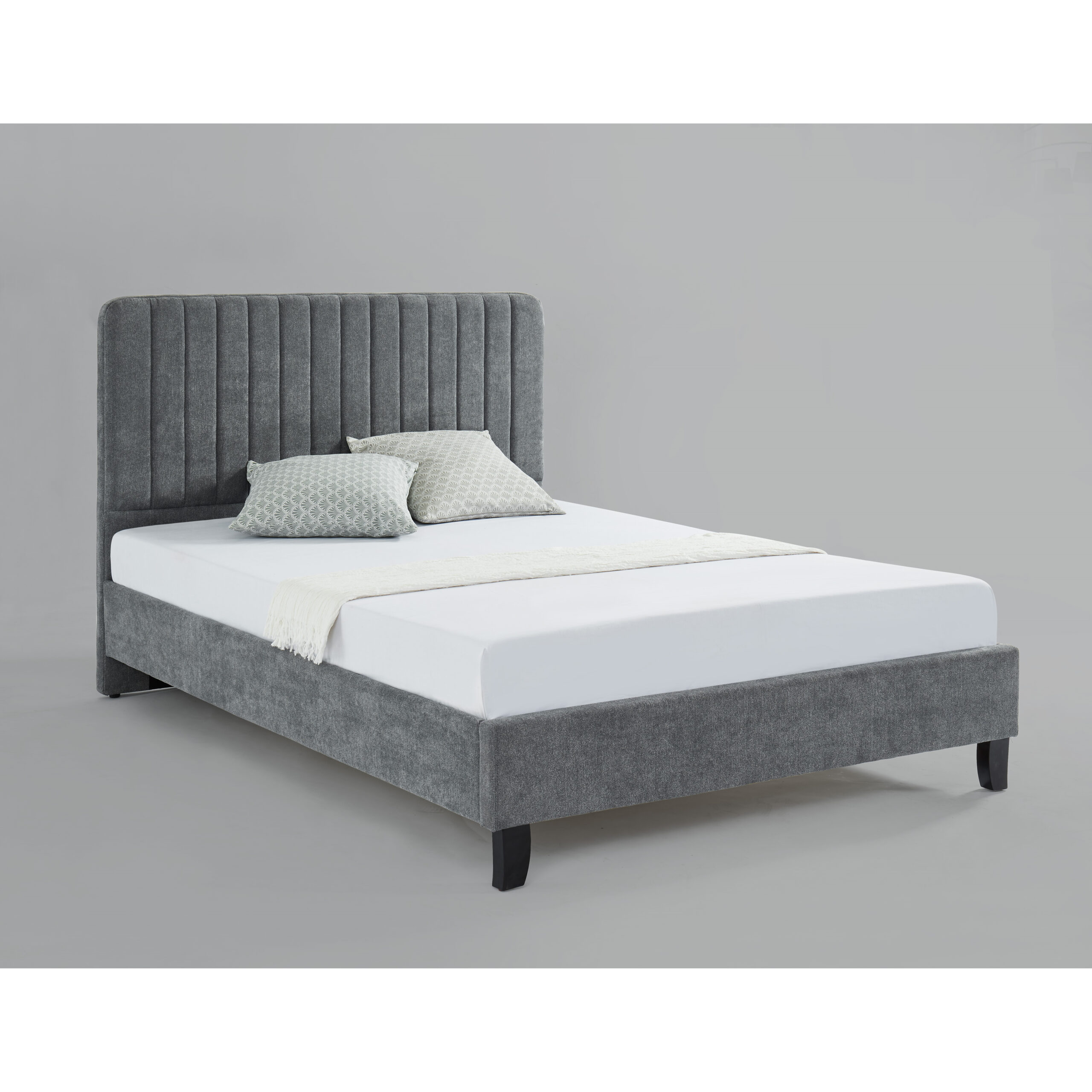 Livingstone Fabric Bed Grey