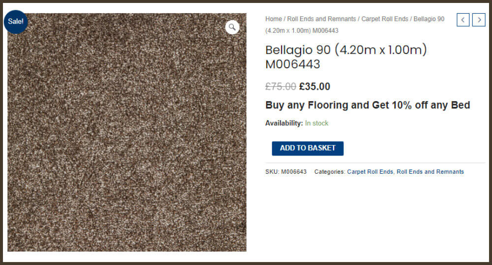 Carpet Roll Ends and Remnants Example