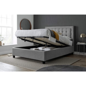 Brandon Grey Fabric Ottoman Bed