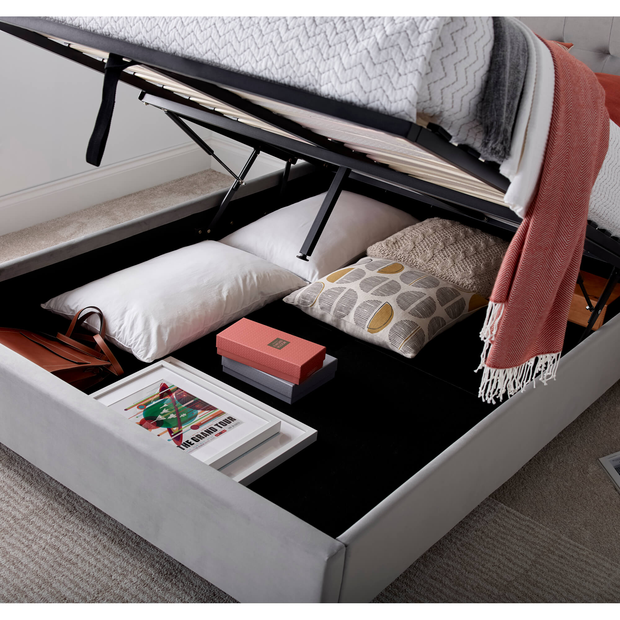 Kingham Velvet Ottoman Bed - Image 15