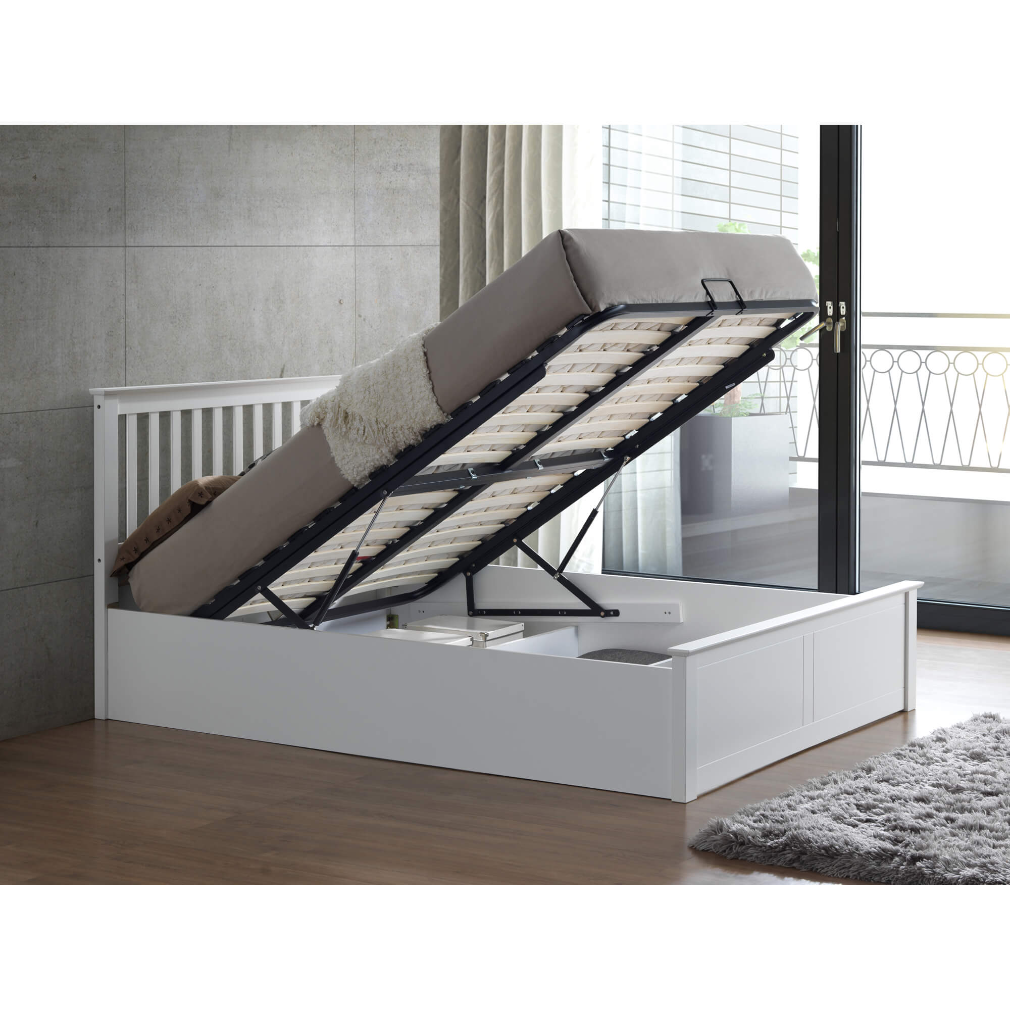 Malmo Wooden Ottoman Bed - Image 2