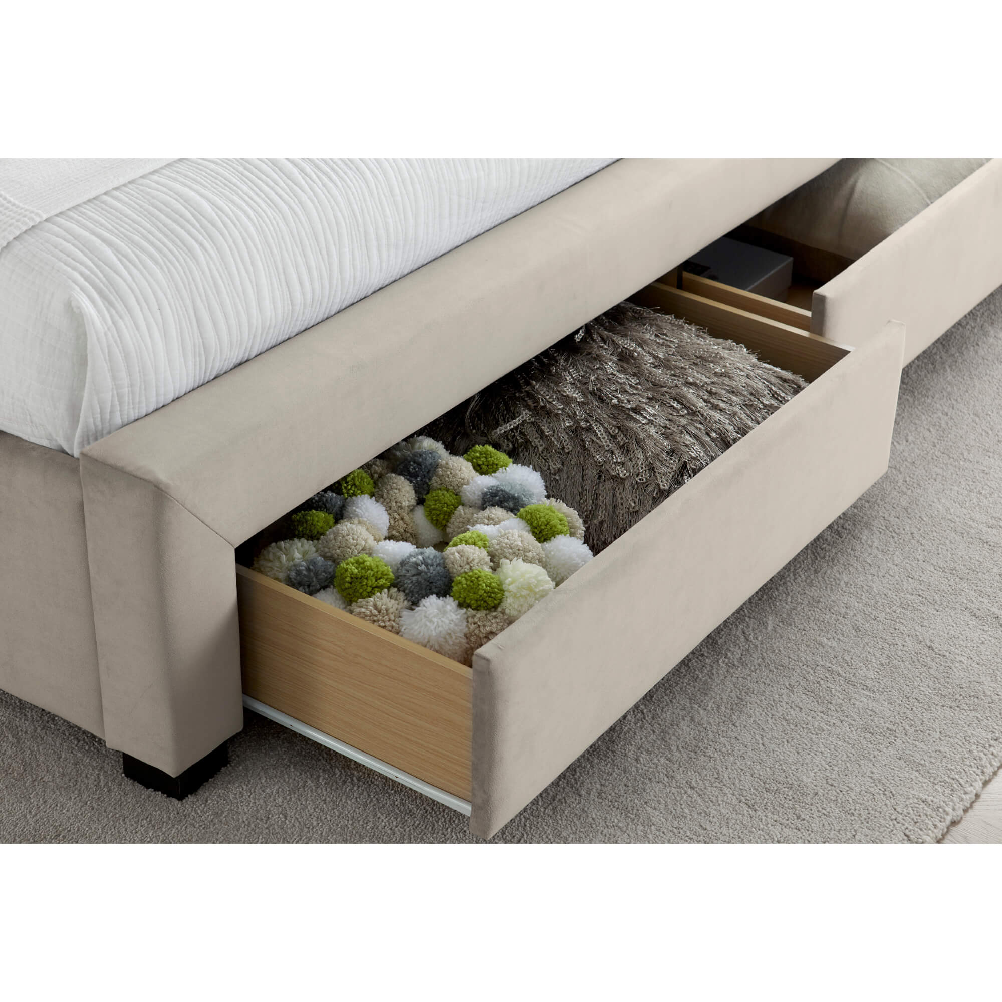 Newton Velvet 4 Drawer Storage - Image 8
