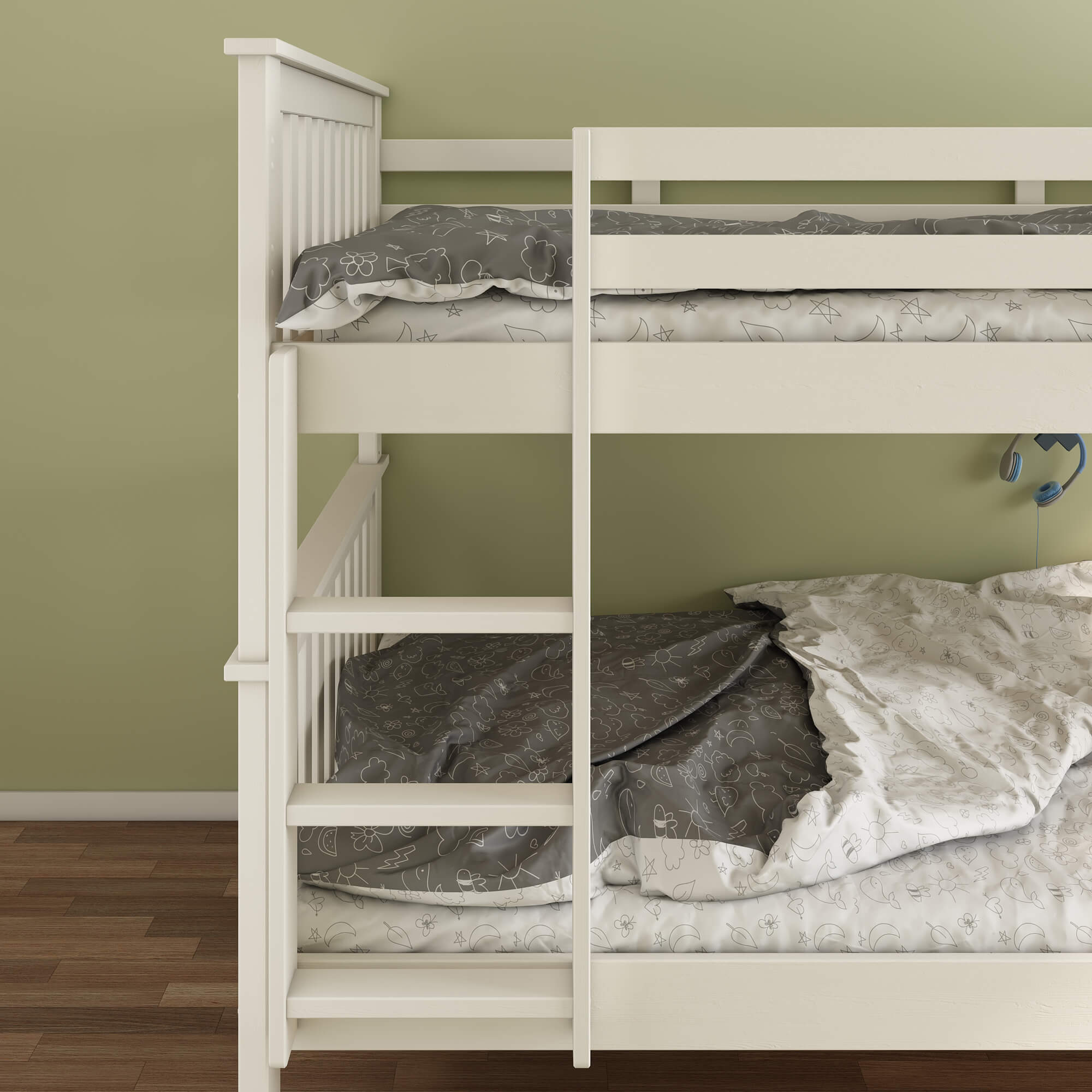 Oslo White Quadruple Bunk Bed - Image 2