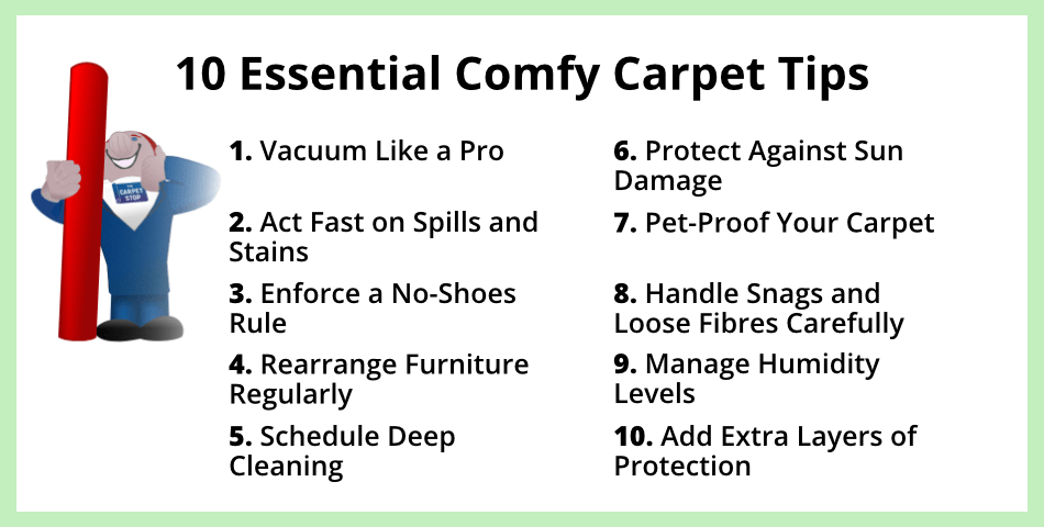 Comfy carpet tips
