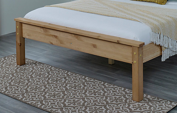 4'6" Double, Dorset Bed Frame , Solid Brazilian Pine wood, Waxed - Image 2