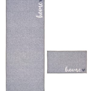 Deco Home Heart Grey  (free doormat 057cm x 040cm) Rug