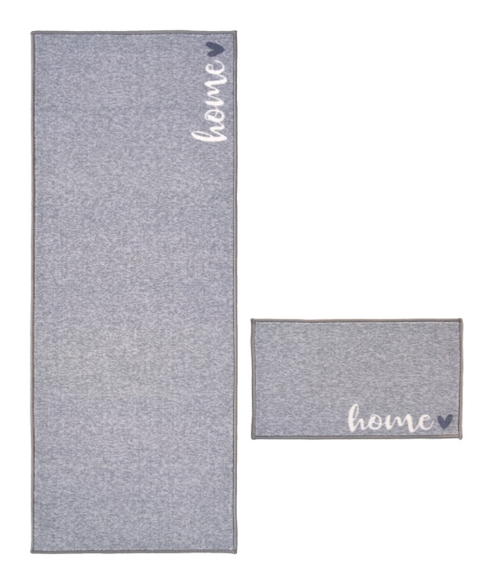 Deco Home Heart Grey (free doormat 057cm x 040cm) Rug