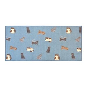 Deco Kitty Cat Blue Rug